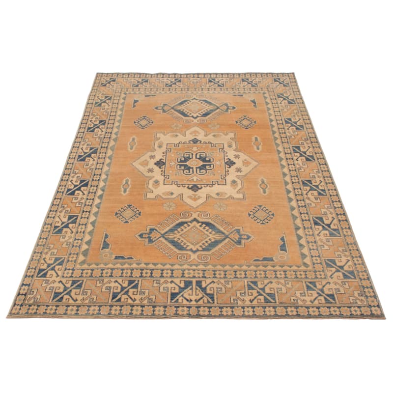 ECARPETGALLERY Hand-knotted Finest Ghazni Copper Wool Rug - 6'5 x 10'0