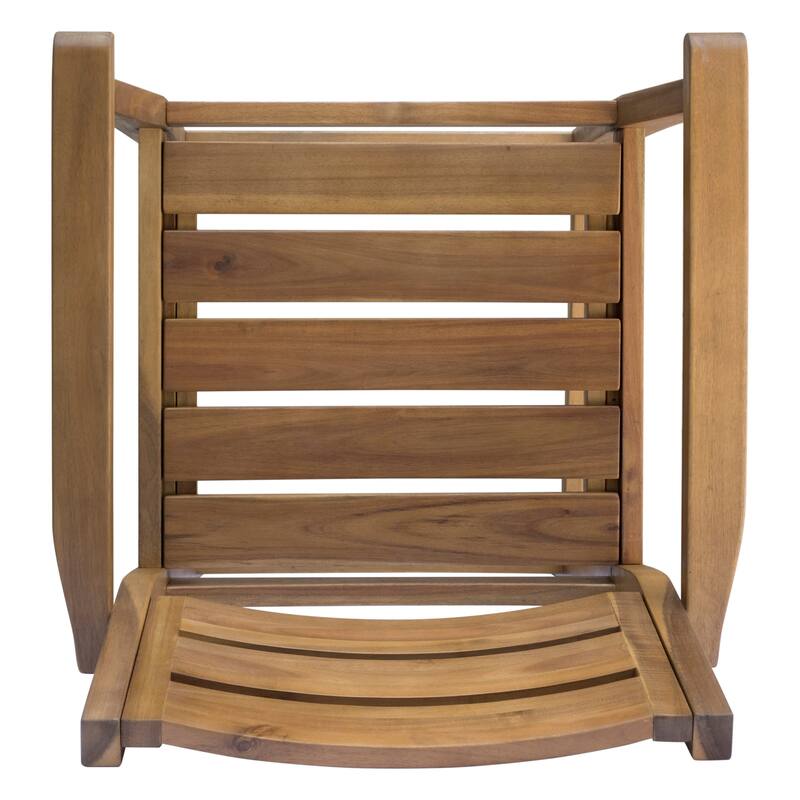 Stamford Outdoor Rustic Acacia Wood Barstool (Set of 2) by Christopher Knight Home