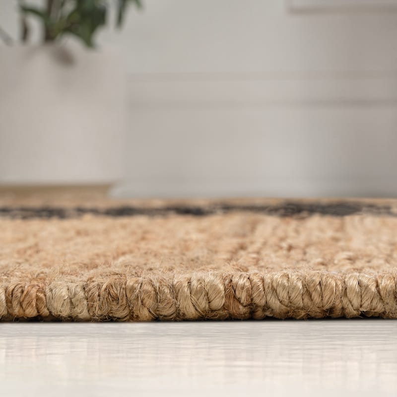 JONATHAN Y Zolak Rustic Beach House Wide Ticking Stripe Jute Rug