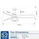 preview thumbnail 107 of 157, YUHAO SylvanAir Modern 52 in. Flush Mount Outdoor/Indoor Ceiling Fan with 3 Solid Wood Blades and DC Reversible Motor