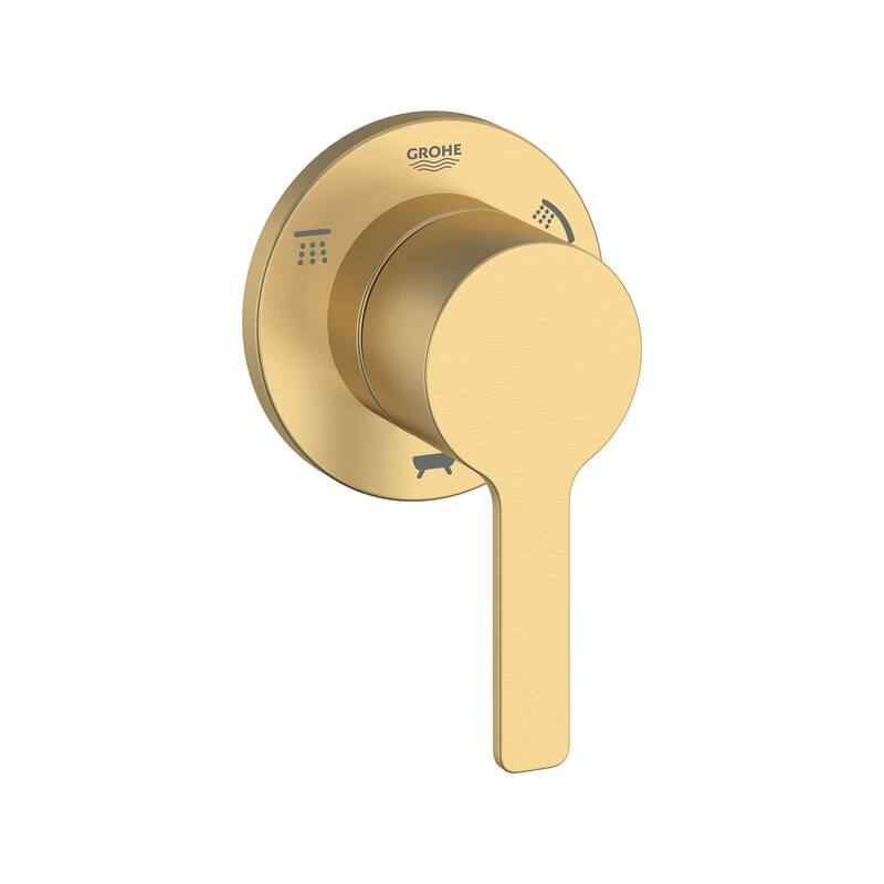 Grohe Lineare Single Handle 3 Way Diverter Valve - Less Rough In - Brushed Cool Sunrise