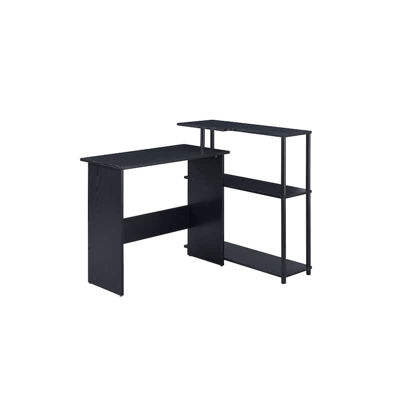 39" Black L Shape Writing Desk