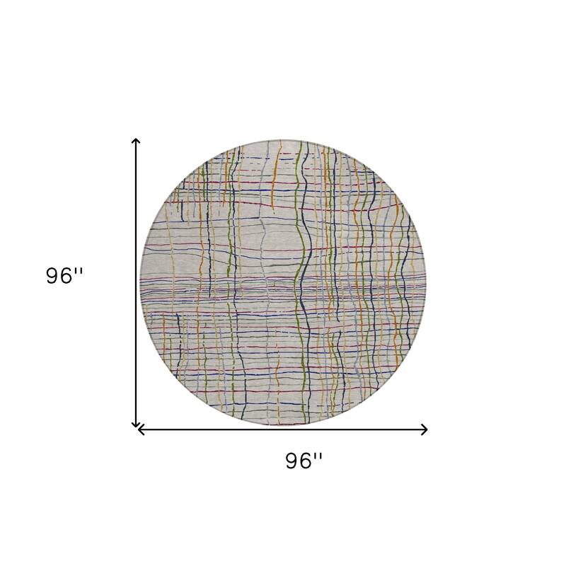 HomeRoots Striped Transitional Rectangle Outdoor Rug