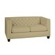 preview thumbnail 8 of 17, Windsor Top Grain Tufted Leather Loveseat Tan