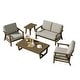 preview thumbnail 15 of 99, 5-Piece Teak Outdoor Conversation Set with Tables.