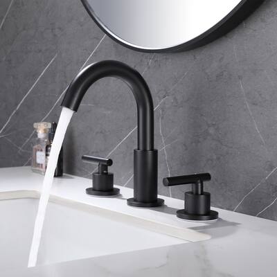 Rbrohant Widespread Faucet 2-handle Bathroom Faucet with Drain Assembly