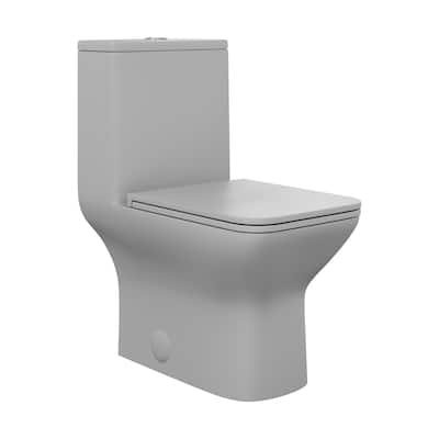 Carre One-Piece Square Toilet Dual-Flush In Matte Grey1.1/1.6 Gpf - 25.79" x 14.96" x 29.92"