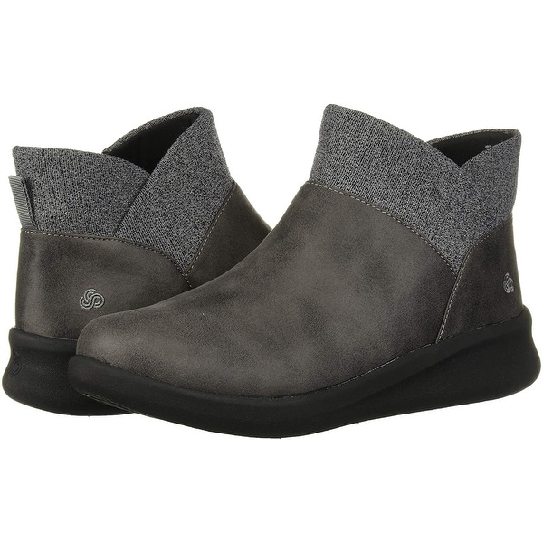 clarks grey womens boots