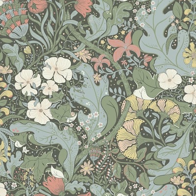 Lisburn, Elise Cream Nouveau Gardens 33 ft L X 20.9 in W, Wallpaper.