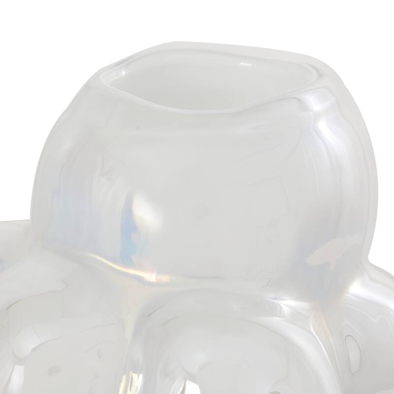 Clear Glass Handmade Abstract Bubble Vase