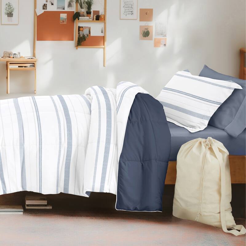 8pc Twin XL Pattern Dorm Bedding Bundle