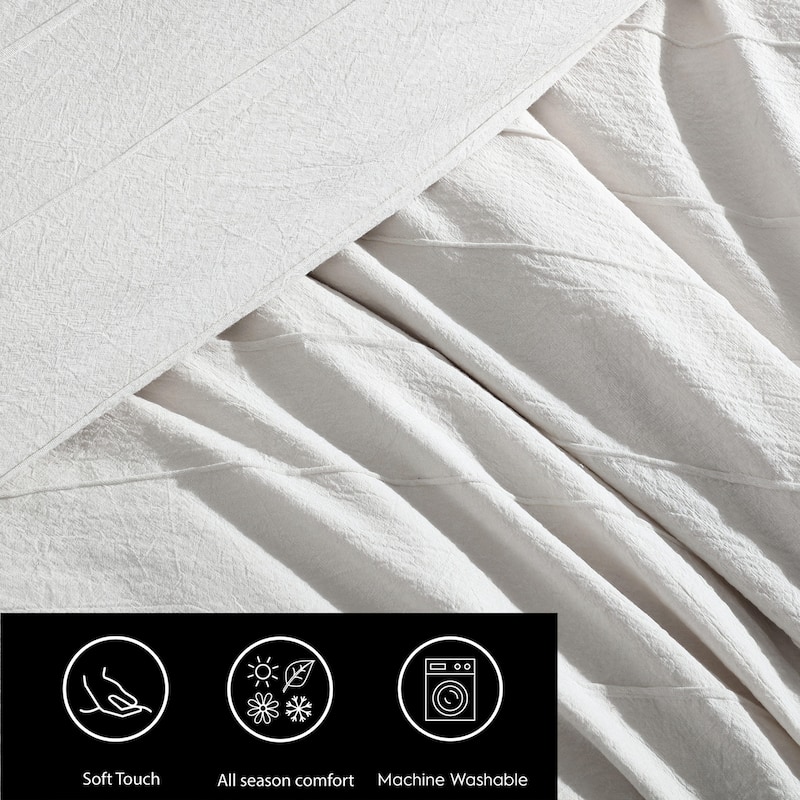 Vera Wang Woven Tucks Reversible Comforter Set