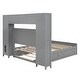 preview thumbnail 12 of 15, Espresso Full Wooden Platform Bed Frame w/All-in-One Cabinet & Trundle