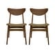 preview thumbnail 15 of 31, Anise Faux Leather and Rubberwood Dining Chair (Set of 2) by Christopher Knight Home