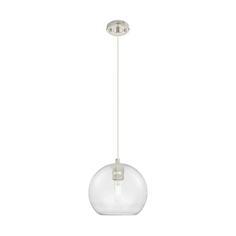 Innovations Lighting Downtown Urban - Crown Point - 1 Light 8" Athens Cord Hung Pendant - Clear/Polished Nickel