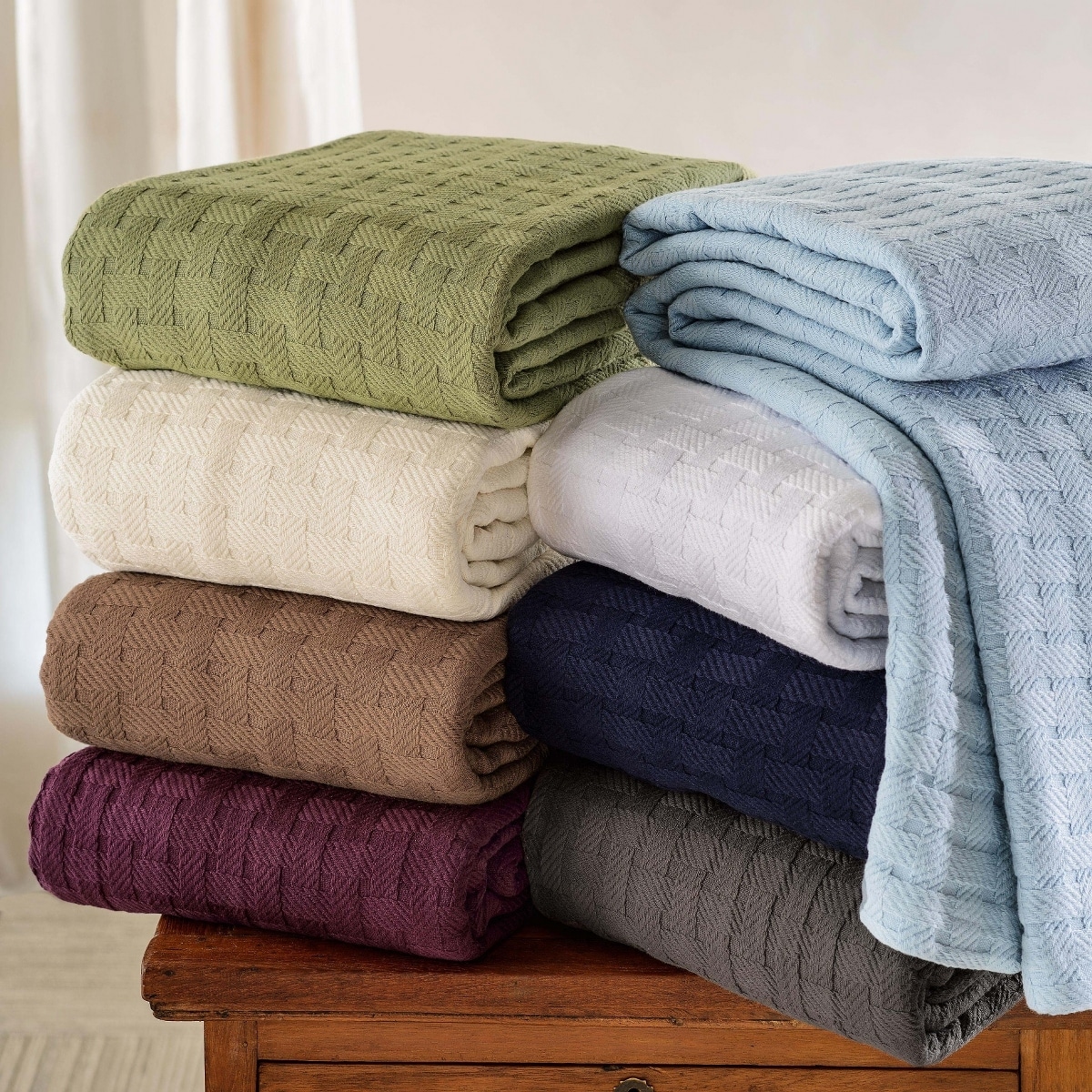 All Season Woven Cotton Blankets - Shop Haber® Living India