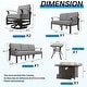 preview thumbnail 36 of 144, Aluminum Patio Outdoor Sectional Sofa Set with Fire Pit, Swivel Rocking Chairs and Ottomans