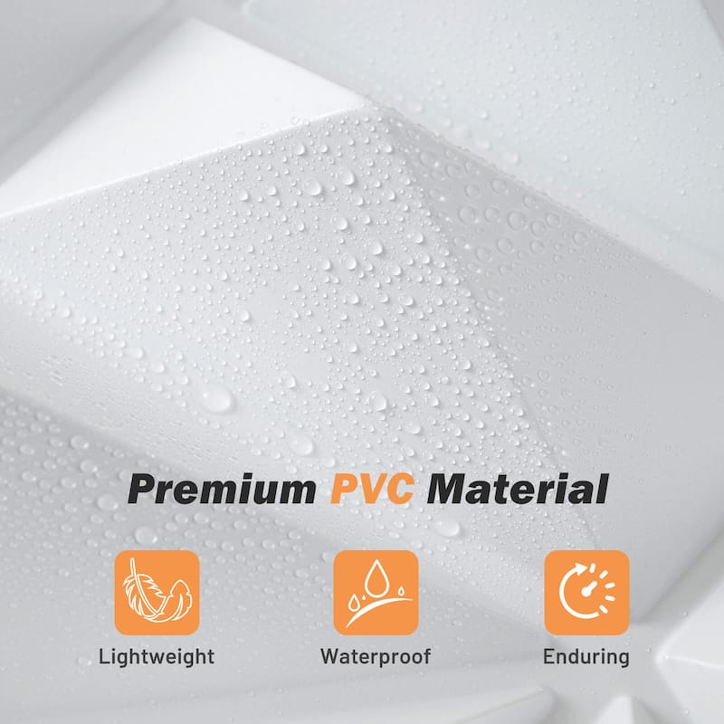 Costway 20/40 Pack 3D Wall Panels PVC Diamond Textured Wall Tiles for