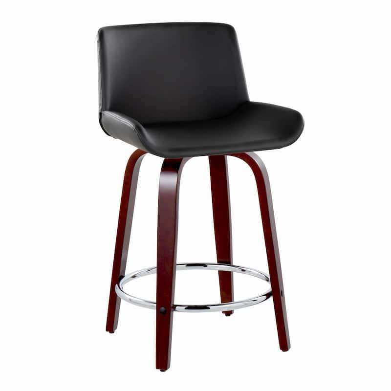 Santi Upholstered 24" Fixed-Height Counter Stool - Set of 2