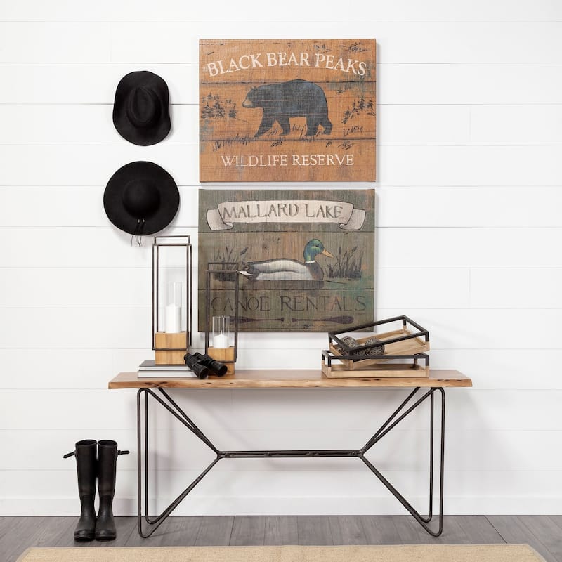 Lodge Signs V (35 x 28) Canvas Art Print