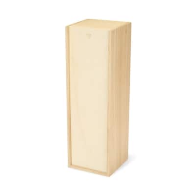 Magnum Wooden Wine Box by Twine - Natural - 5.25" x 16.5"