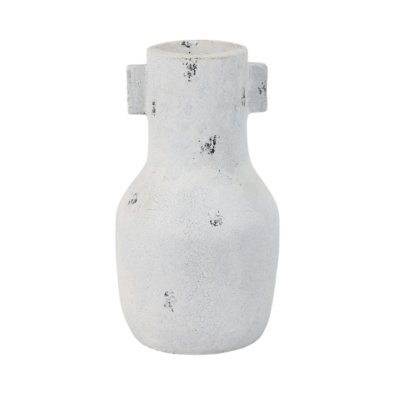 Handcrafted Terracotta Sculptural Flower Vase with Textured Finish