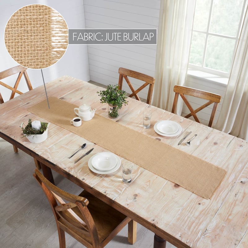 Jute Burlap Natural Runner