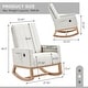 preview thumbnail 13 of 34, VECELO Upholstered Rocking Chair Padded Seat with Pocket and USB Port, Rocking Chair Nursery Rocker