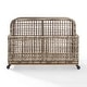 preview thumbnail 9 of 12, Ridley Outdoor Wicker And Metal Pool Storage Caddy - 22.25"x43.5"x30"