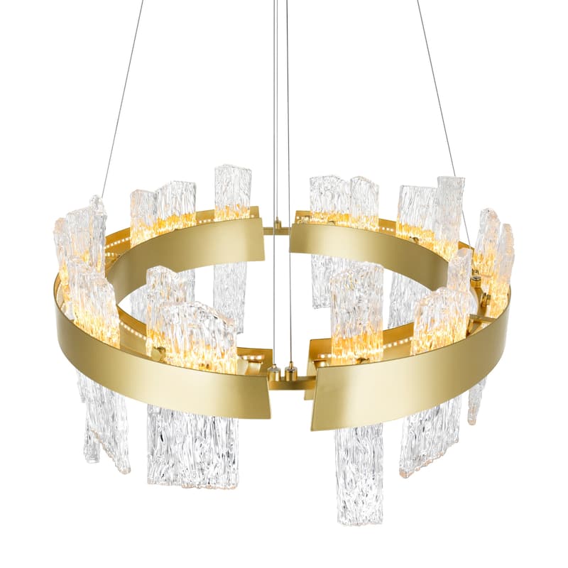 Guadiana 24 in LED Satin Gold Chandelier - Satin Gold
