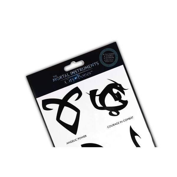 Shop The Mortal Instruments City Of Bones Tatoos Battle Runes 8 Pack Black Overstock 13677402