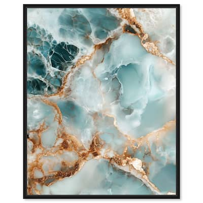 Teal Marble Majesty Canvas by Art Remedy