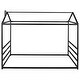 preview thumbnail 5 of 10, Black Queen Size Metal House Shape Platform Bed