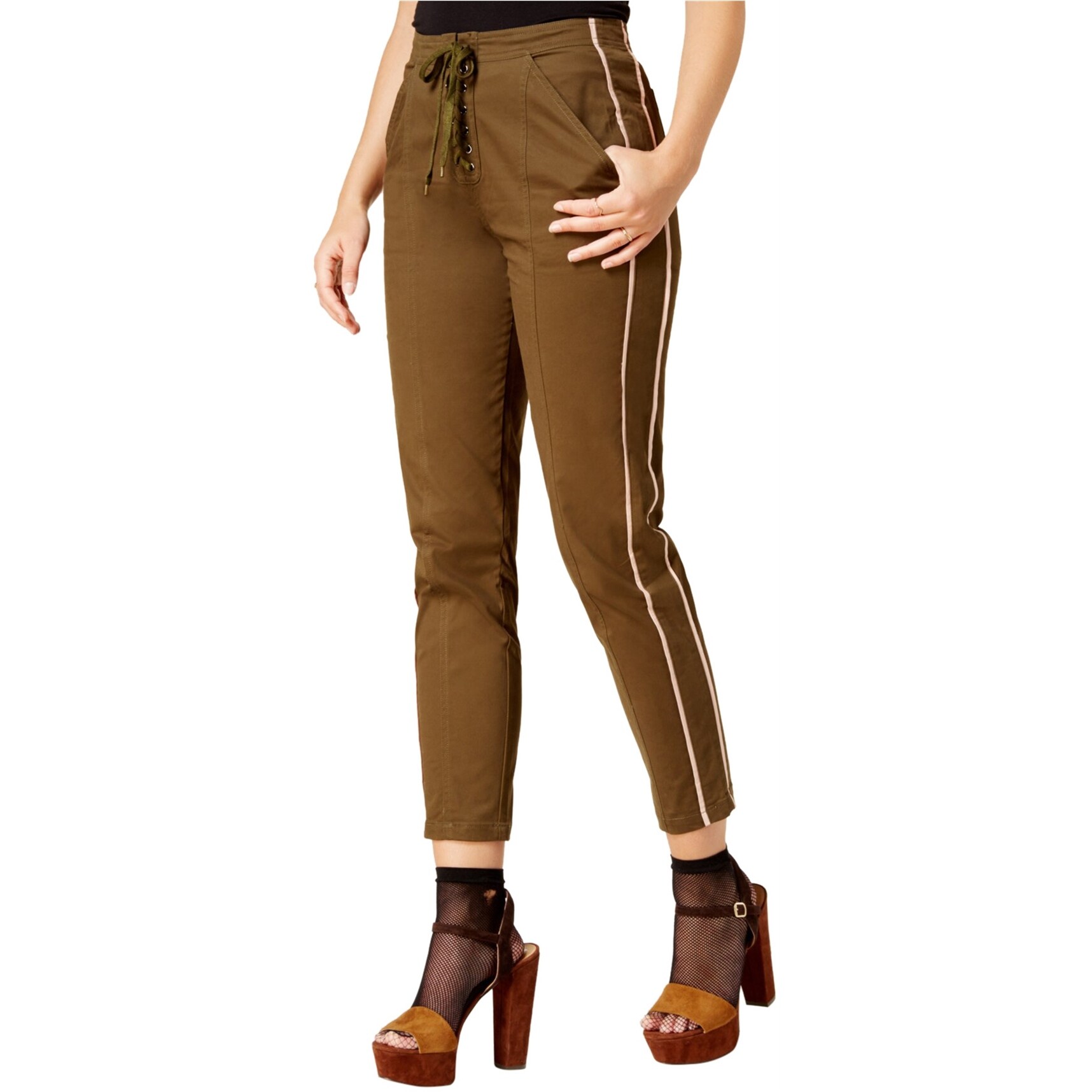 Shop Endless Rose Womens Skinny Casual Cargo Pants Green Medium