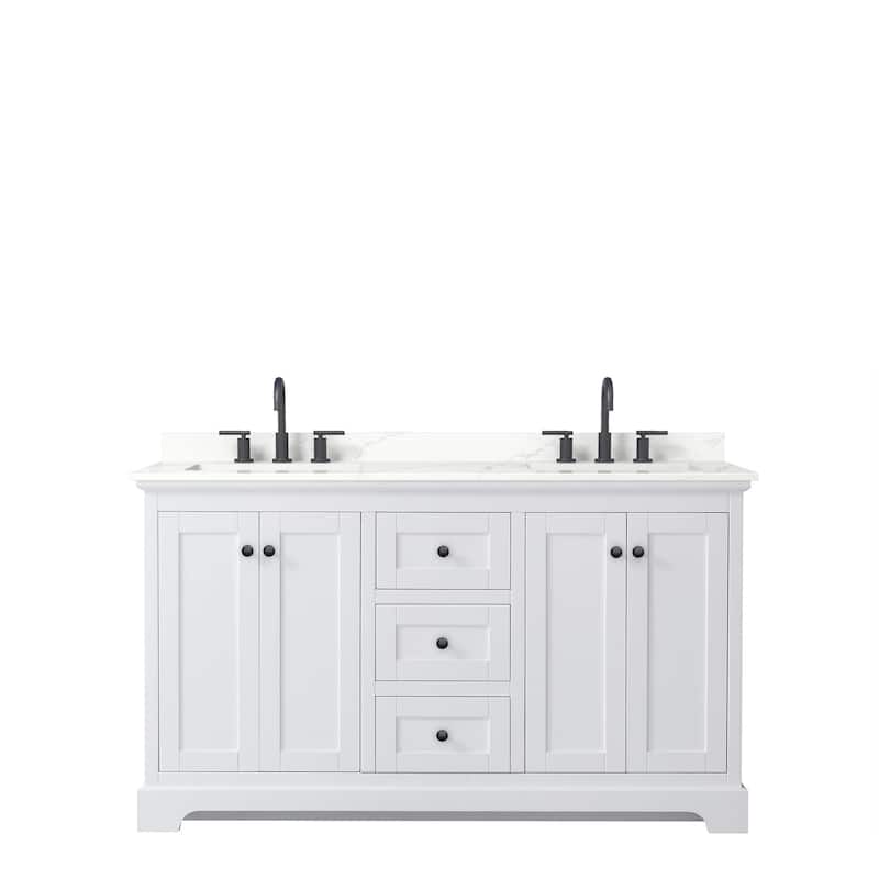 Avery 60-inch Double Vanity, Quartz Top