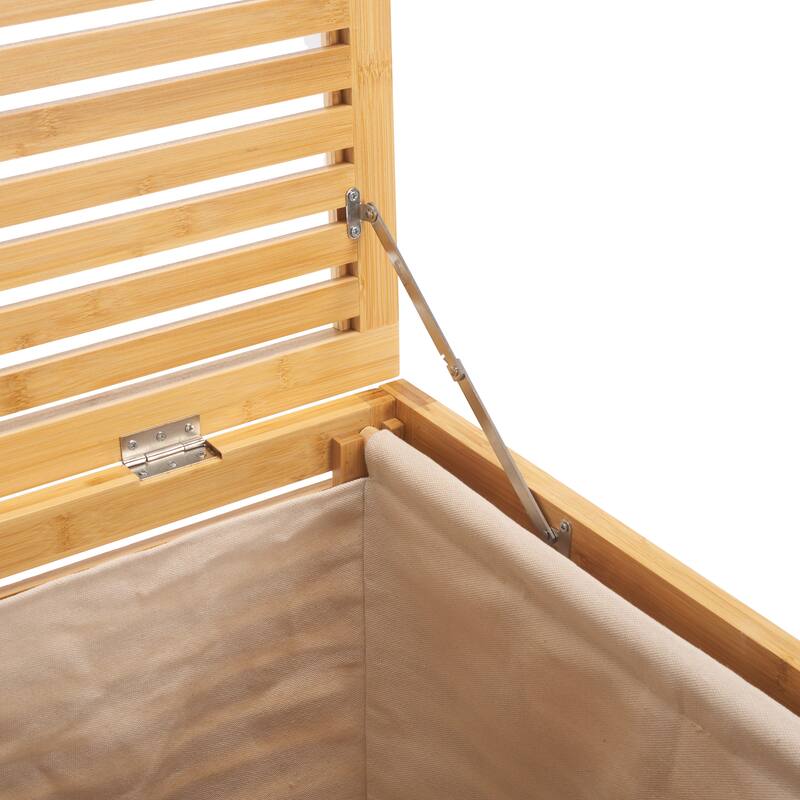 SAFAVIEH Lyubka 2-Compartment Laundry Basket - 34.3 In. W x 17.7 In. D x 25 In. H - 34Wx18Dx25H