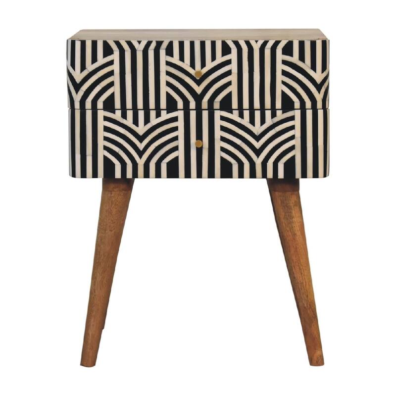 Nightstand with Storage Drawer & Solid Wood Tabletop,For Bedroom, Living Room