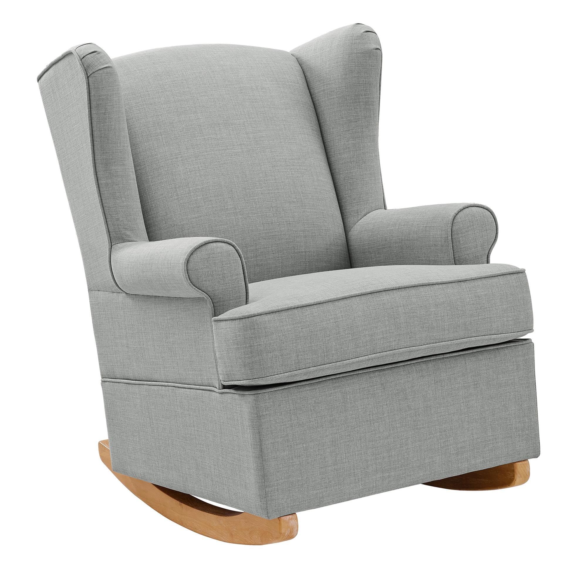 Brennan Tall Wingback Convertible Rocker Chair Gray