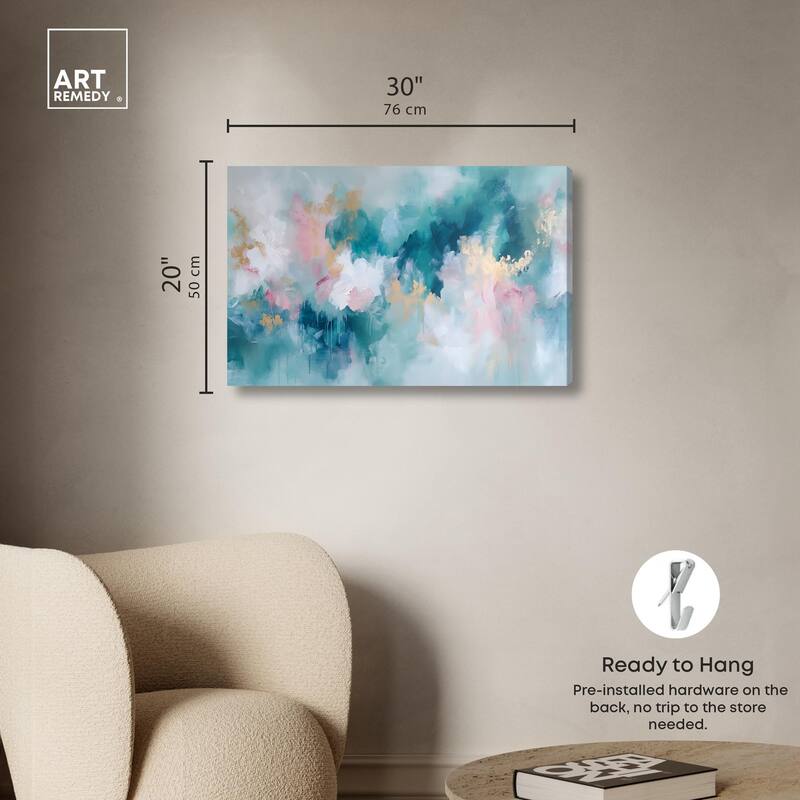 Emerald Sky Canvas by Art Remedy, Gallery Wrapped