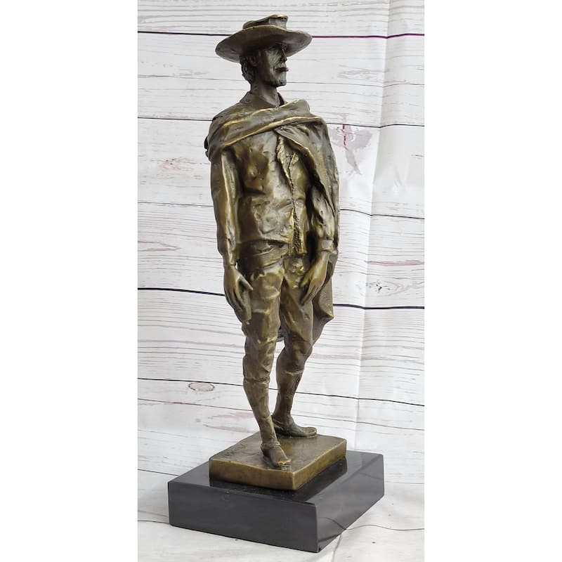 Clint Eastwood Man With No Name Western Bronze Statue Figure Sculpture Collectible 14 Inches X 5 Inches