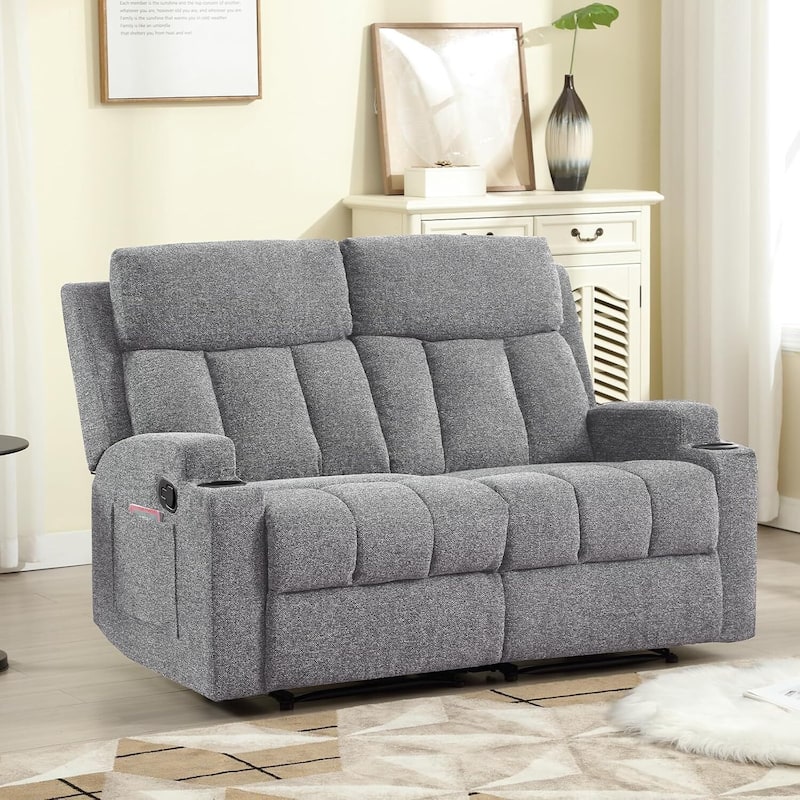 Recliner Sofa for Living Room, Extra Wide Modern Overstuffed 1/2/3 Seat Reclining Manual Sofa Chair