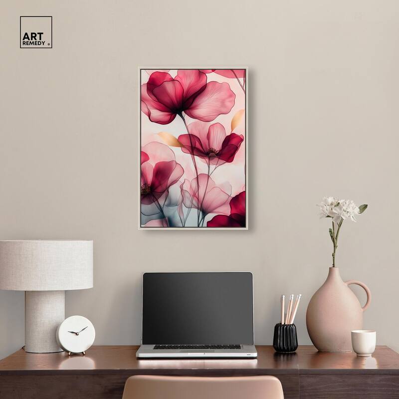 Chiffon Cherry Charm Canvas by Art Remedy