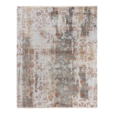 Ikat One-of-a-Kind Hand-Knotted Area Rug, Beige - 8' 1" x 10' 0"