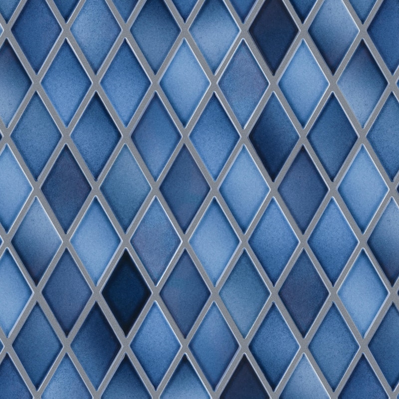 Merola Tile Hudson Kite Glacier 10-1/8" x 11-3/4" Porcelain Mosaic Floor and Wall Tile