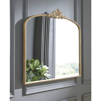Signature Design by Ashley Tellora Gold Finish Accent Mirror - 36"W x 1.25"D x 28.38"H