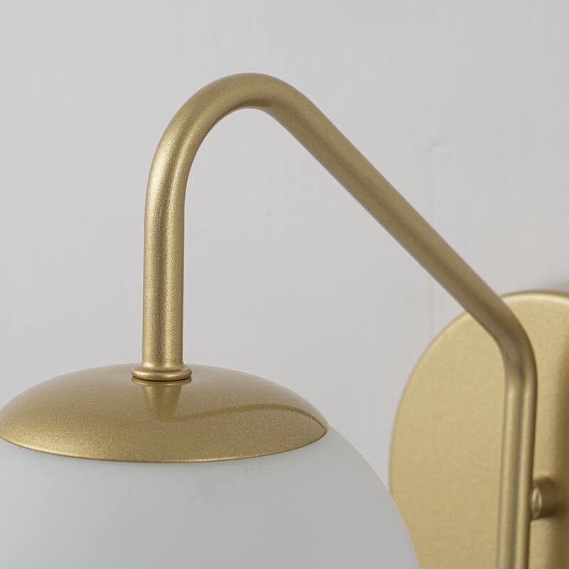 1-Light Modern Wall Sconce with Frosted Globe Glass Shade