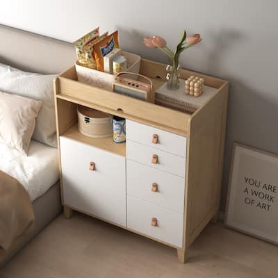 Versatile Nursery Changing Station with Ample Storage - White Dresser