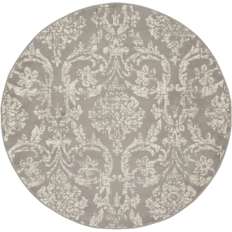 Sadis Power Loomed Geometric Area Rug By HomeRoots - 5' Round