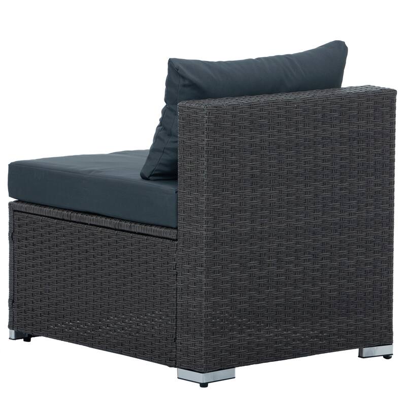 Outdoor Wicker Weaving Conversation Combo Set of 7