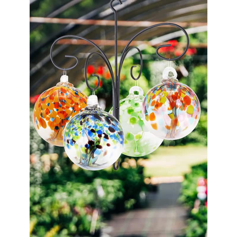 Tree of Life - Eden Hand Blown Art Glass Ornament-6"D - 6 inch